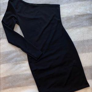 Black One-Shoulder Mini Dress🖤